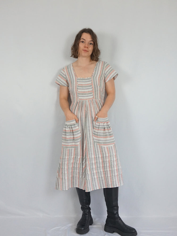 Droopy and Browns Striped Dress - S