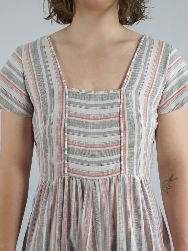 Droopy and Browns Striped Dress - S