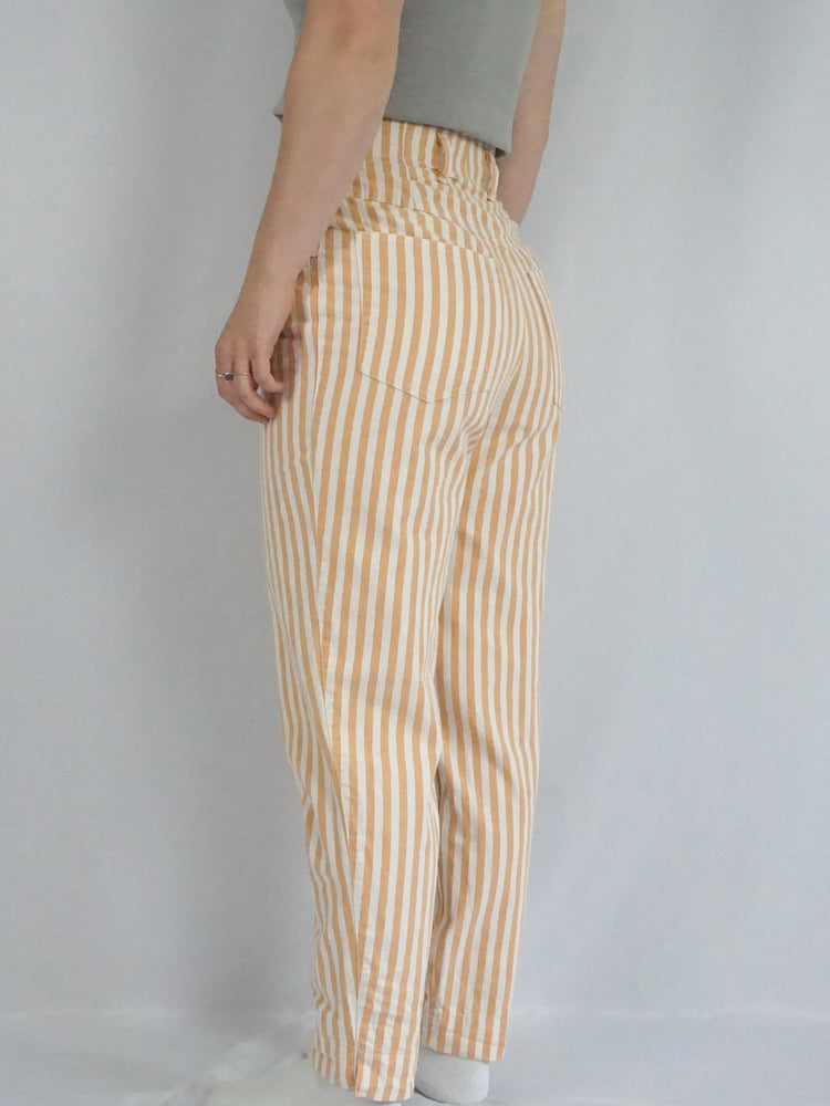 Orange Striped Mum Jeans - 28"