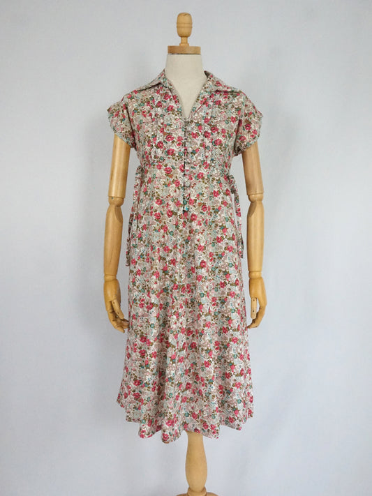 Floral Side Tie Dress - XS