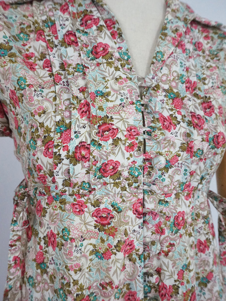 Floral Side Tie Dress - XS
