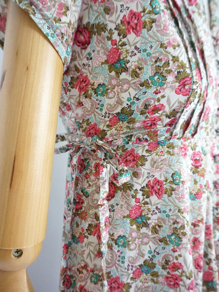 Floral Side Tie Dress - XS