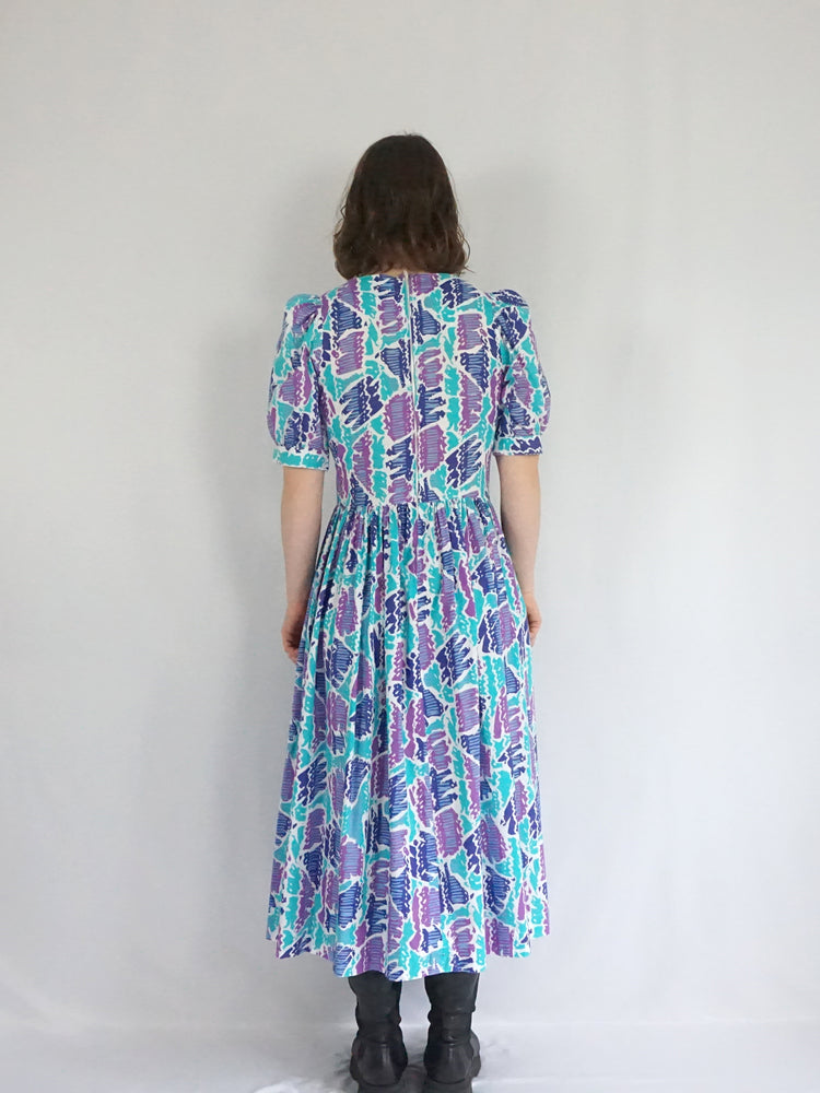 Laura Ashley Funky Patterned Dress - M
