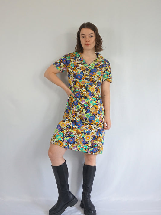 Wildflower Cotton Mini Dress - M