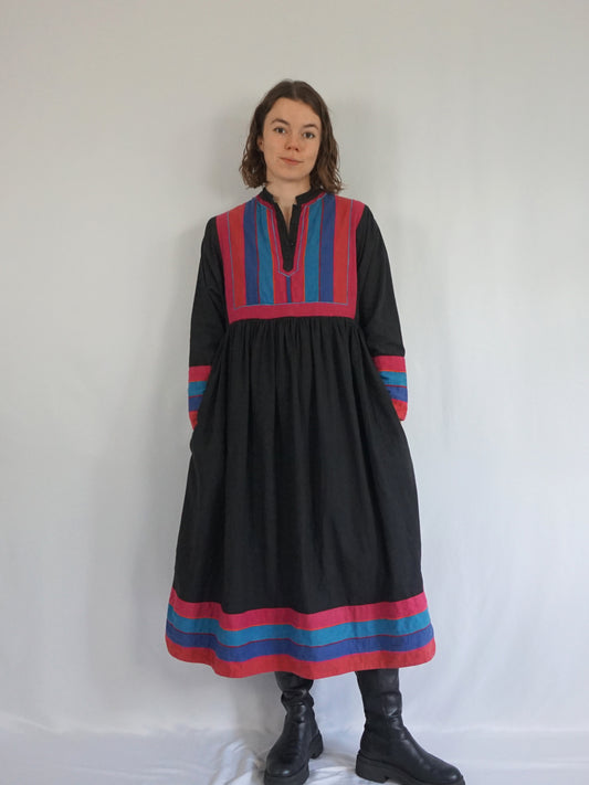 Monsoon Cotton Smock Dress - L