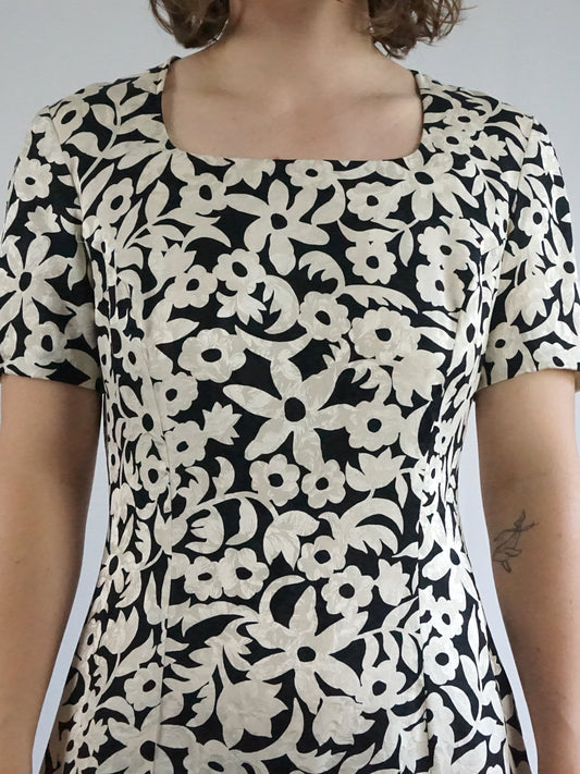 Floral Silk Mini Dress - M
