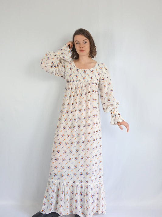 Indian Cotton Cheesecloth Dress - S
