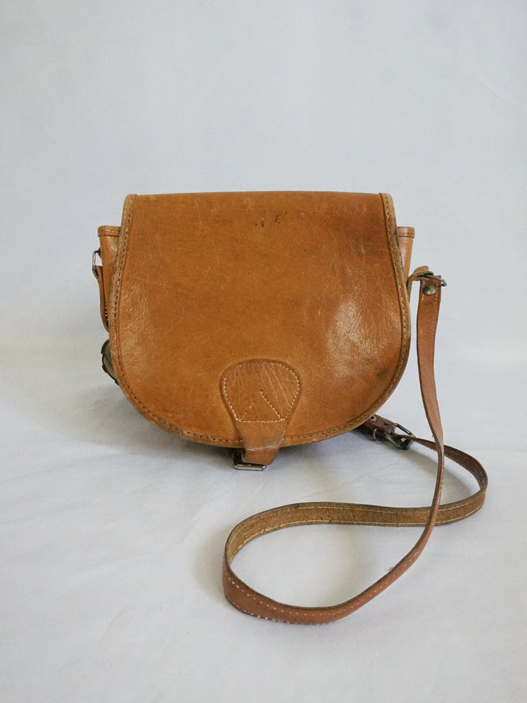 Tan Leather Shoulder Bag