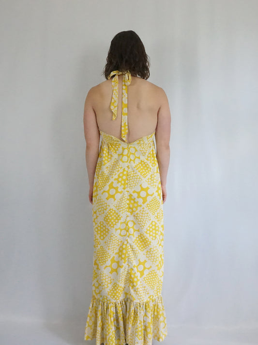 Polka Dot Halterneck Dress - S