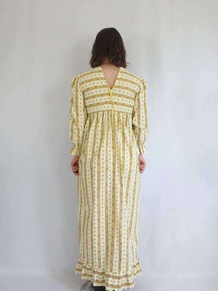 Pastel Yellow Smocked Dress - XS