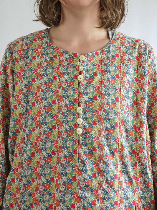 Liberty Print Cotton Midi Dress - XL