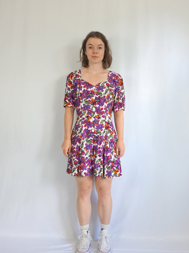 Floral Backless Playsuit - M