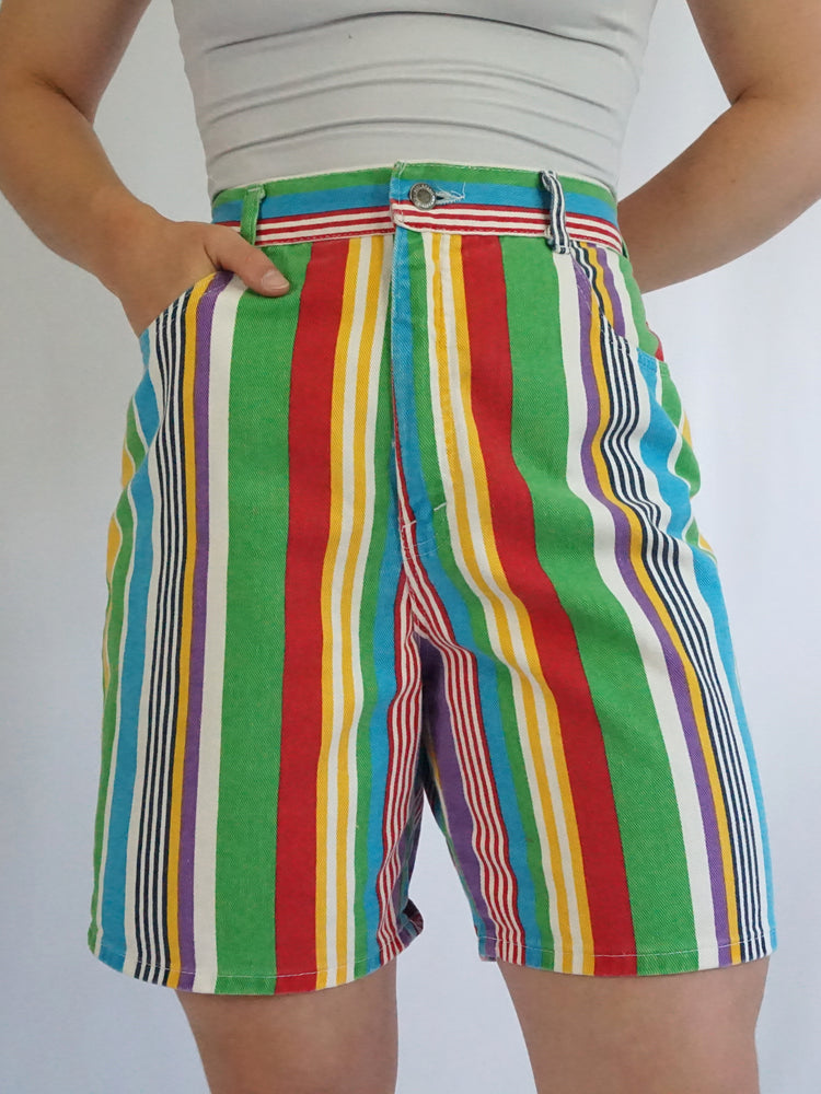 Multicolour Striped Shorts - 30"