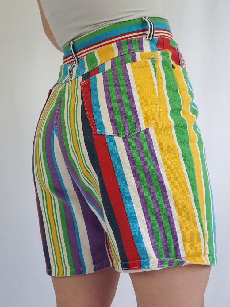Multicolour Striped Shorts - 30"