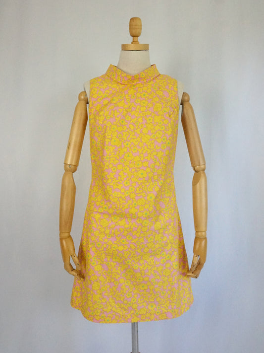 Pink & Yellow Mini Dress - XS/S