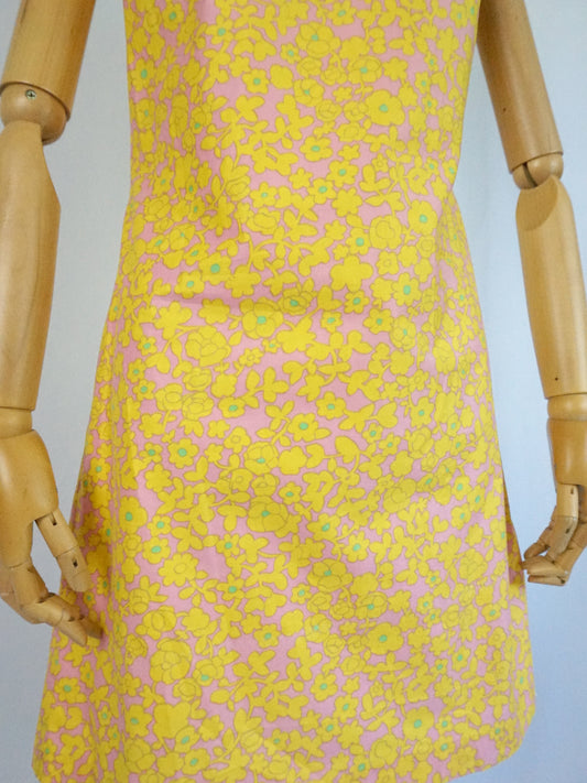 Pink & Yellow Mini Dress - XS/S