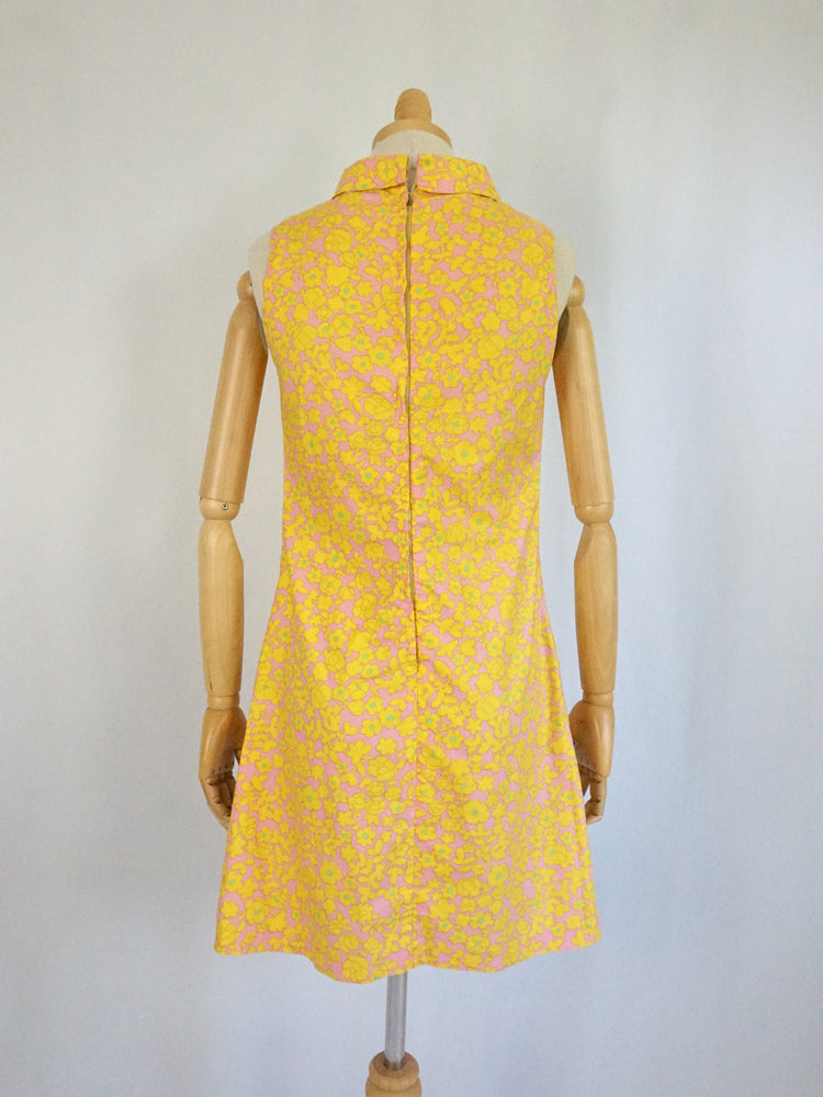 Pink & Yellow Mini Dress - XS/S