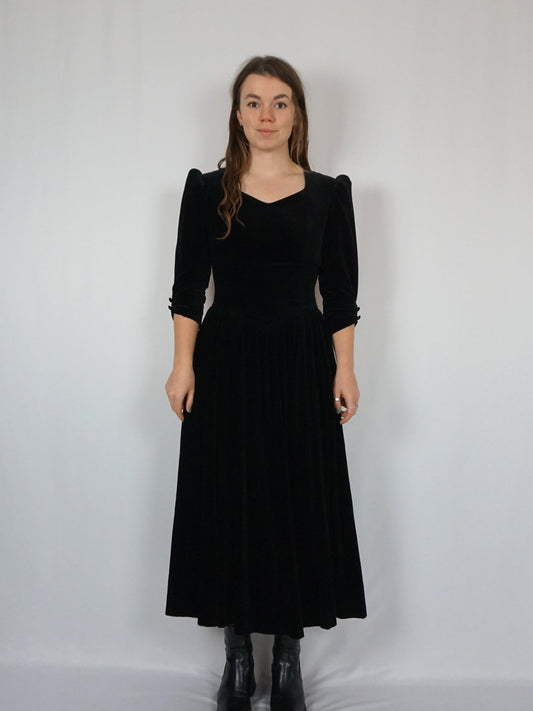 Laura Ashley Backless Velvet Dress - S