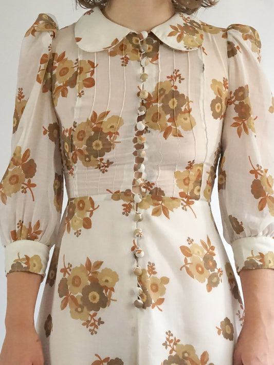 Puff Sleeve Mini Dress - XS/S