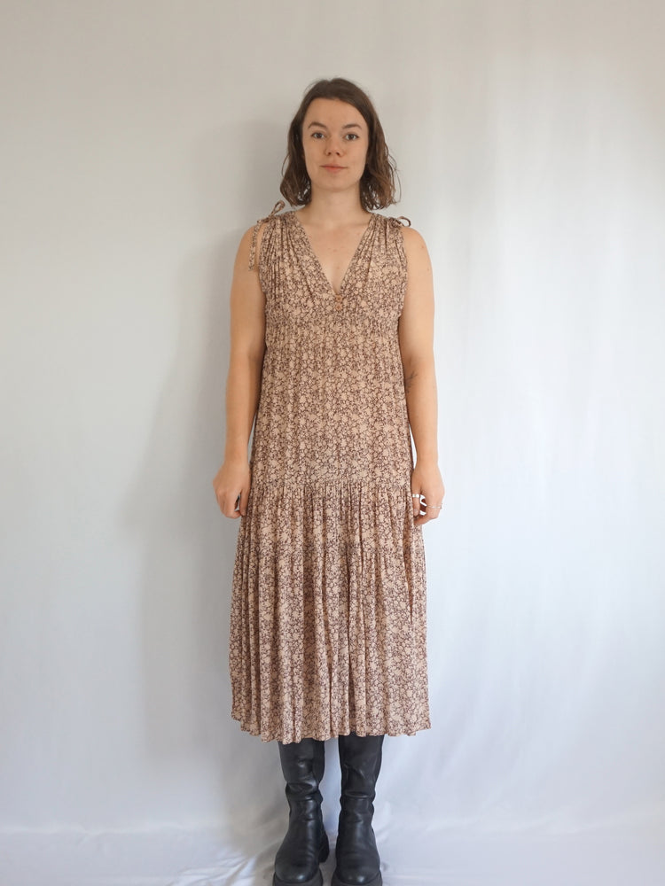Ditsy Floral Tiered Summer Dress - S