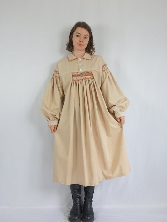 Handmade Farmers Smock Dress - XL