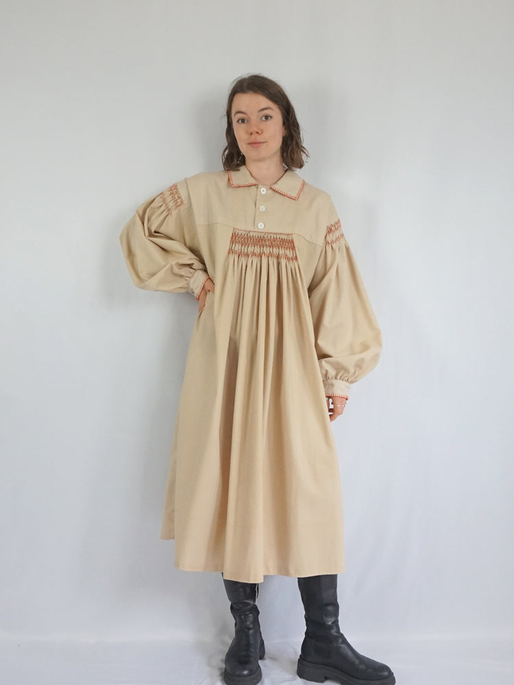 Handmade Farmers Smock Dress - XL