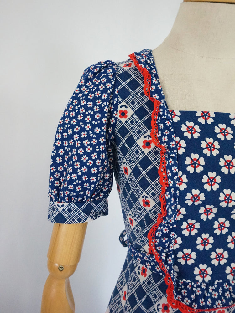Fun Floral Cotton Maxi Dress - XS