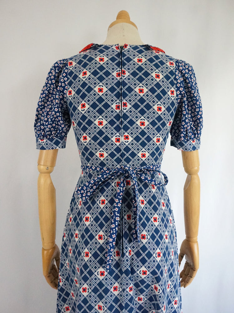 Fun Floral Cotton Maxi Dress - XS
