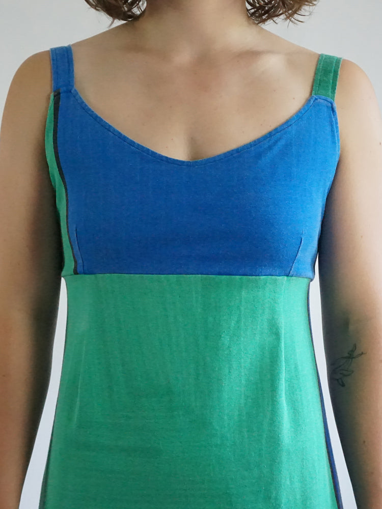 Backless Geometric Maxi Dress - S