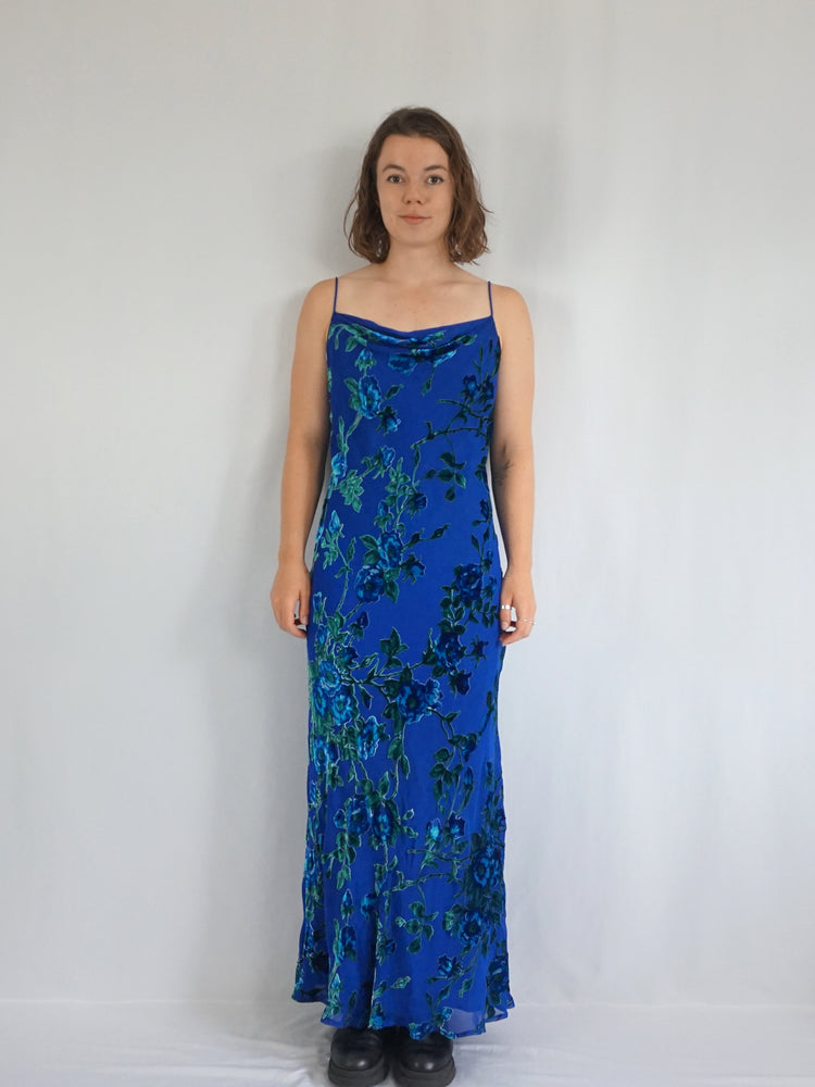 Monsoon Bias Cut Evening Dress - M