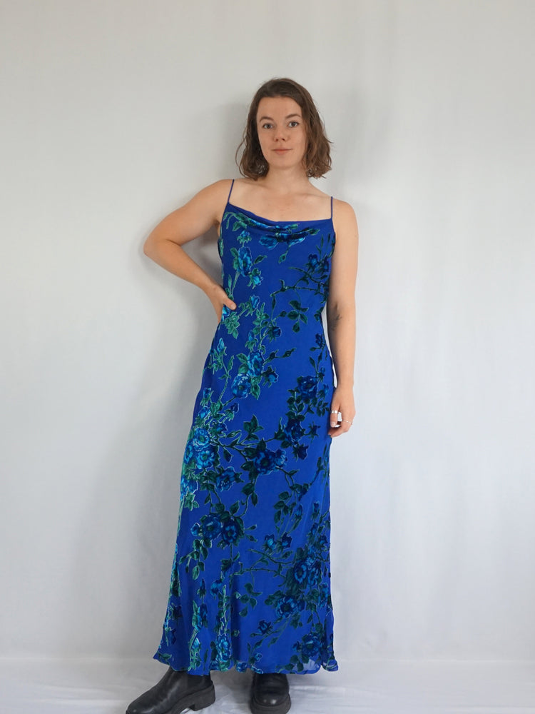 Monsoon Bias Cut Evening Dress - M