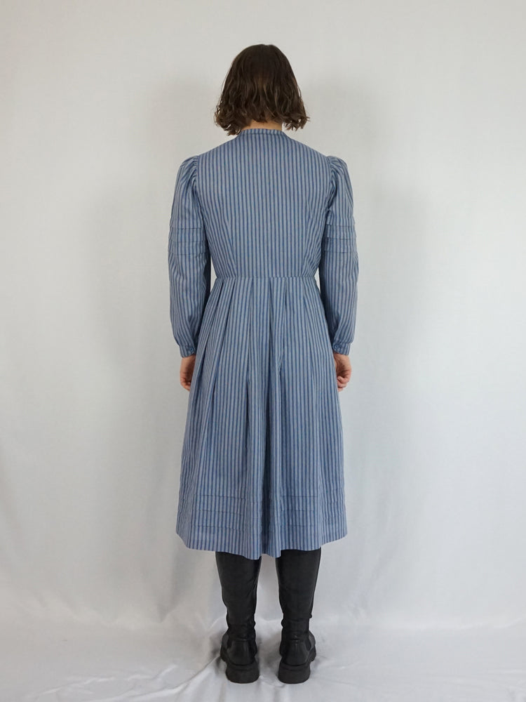 Marion Donaldson Striped Puff Sleeve Dress - M