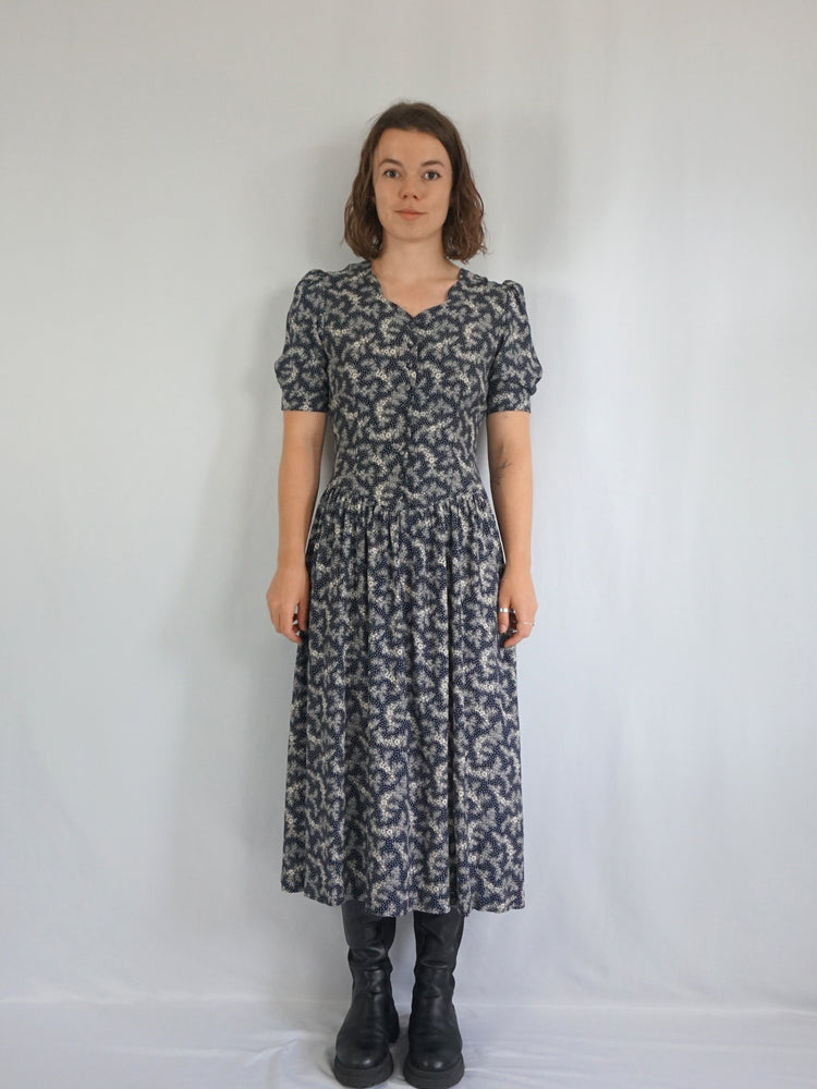 Laura Ashley Scalloped Dress - S