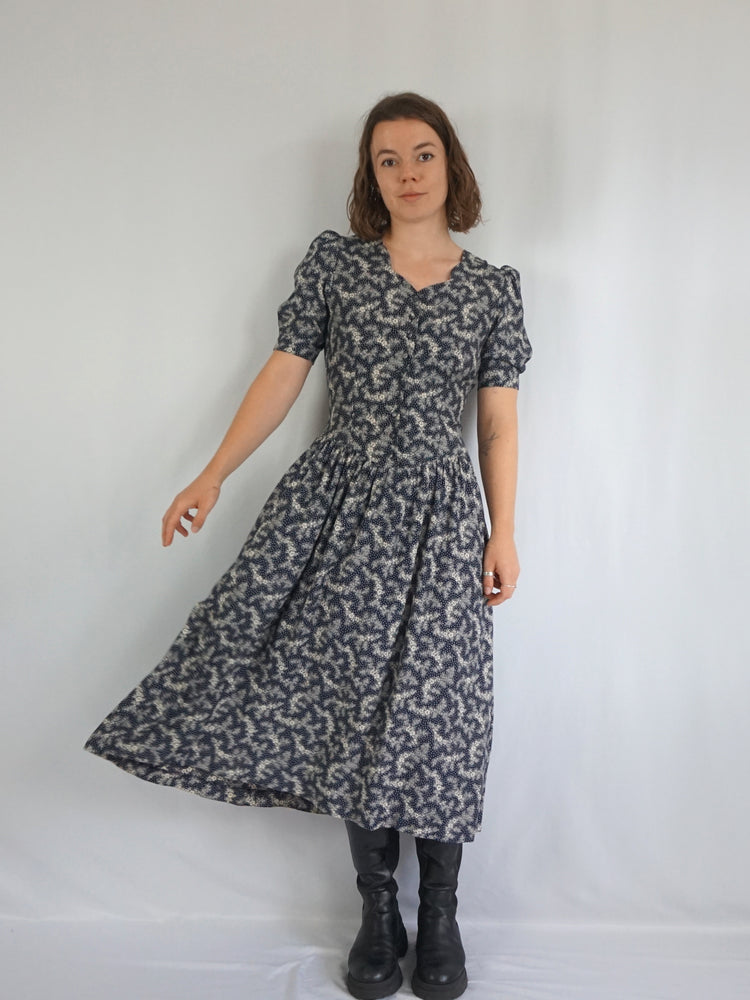 Laura Ashley Scalloped Dress - S