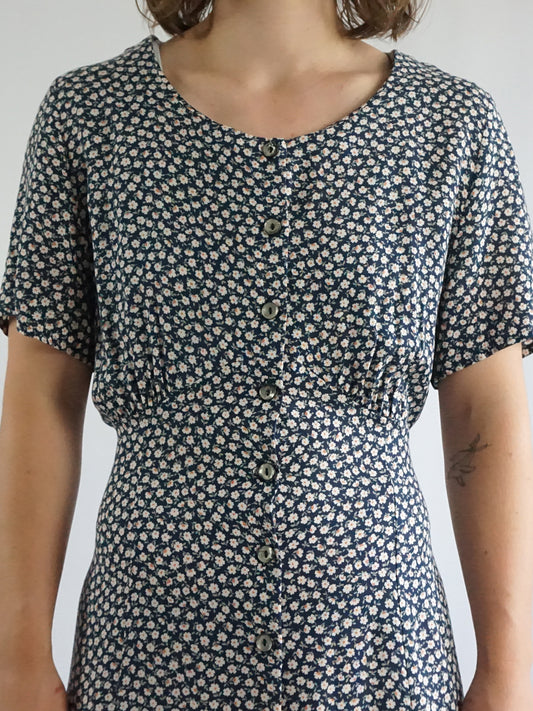 Ditsy Floral Casual Dress - XL