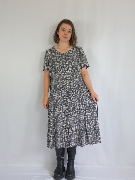 Ditsy Floral Casual Dress - XL
