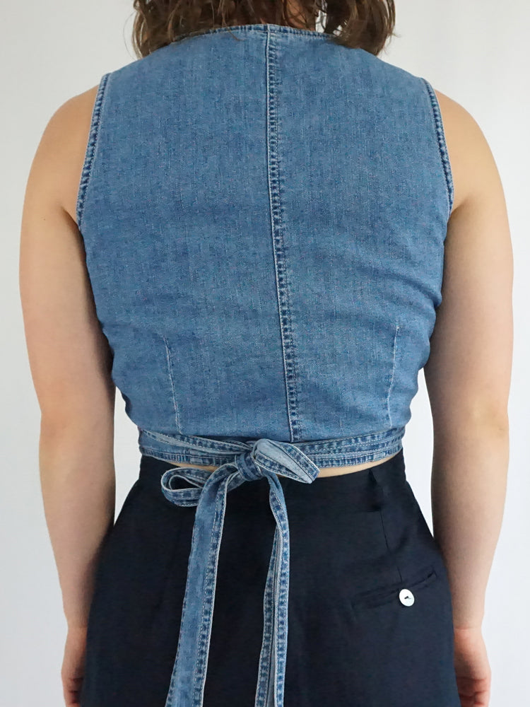 Denim Wrap Shirt - M/L