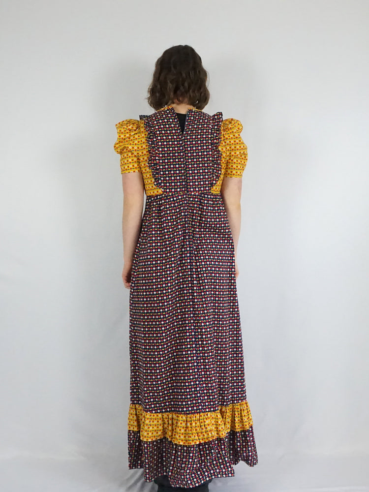 Strawberry Patterned Maxi Dress - S