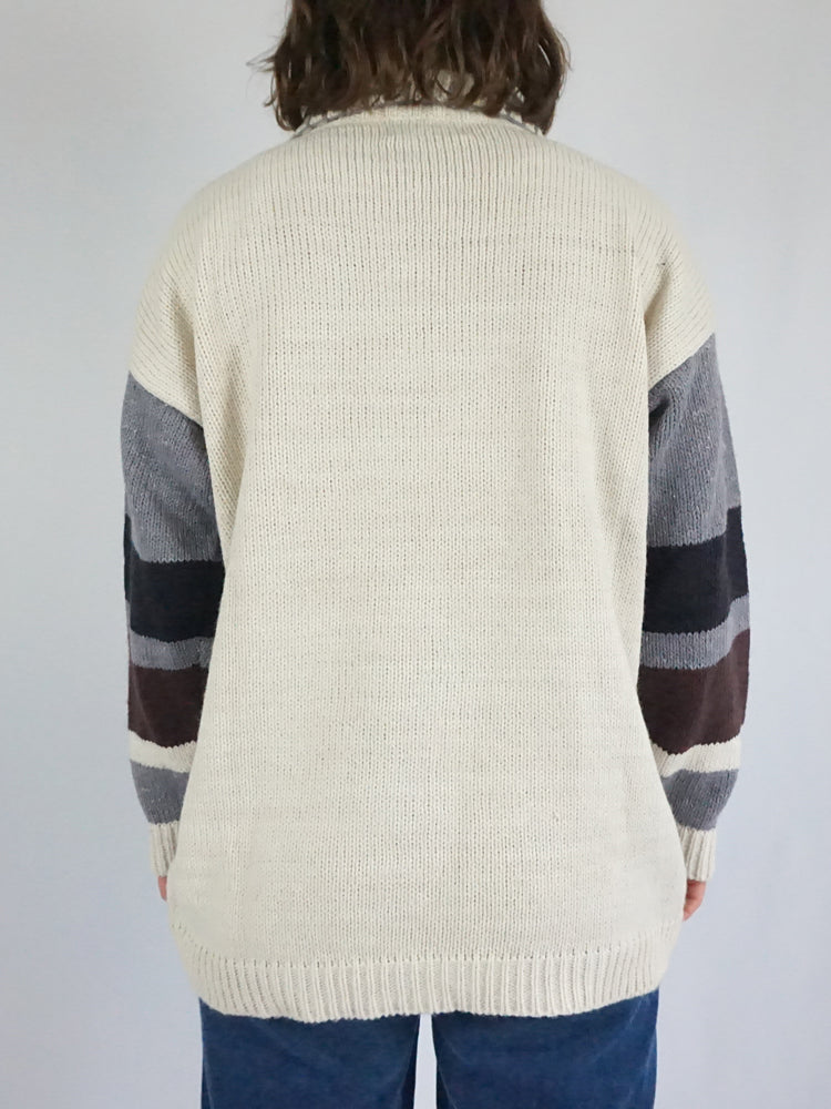 Floral Patchwork Cardigan - L