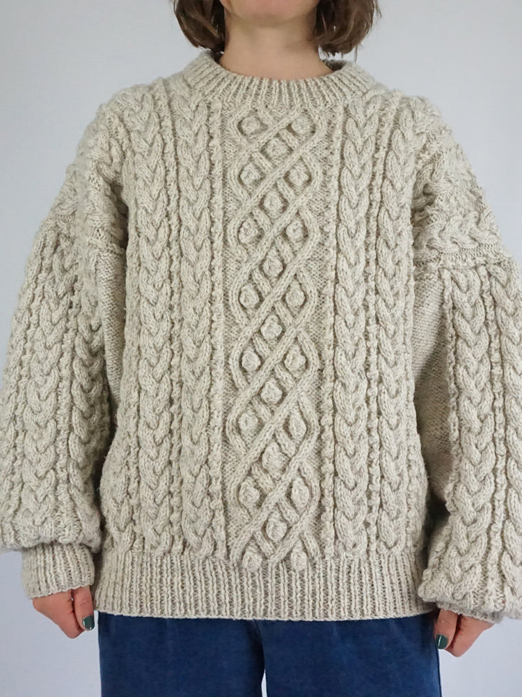 Chunky Aran Knitted Jumper - XL