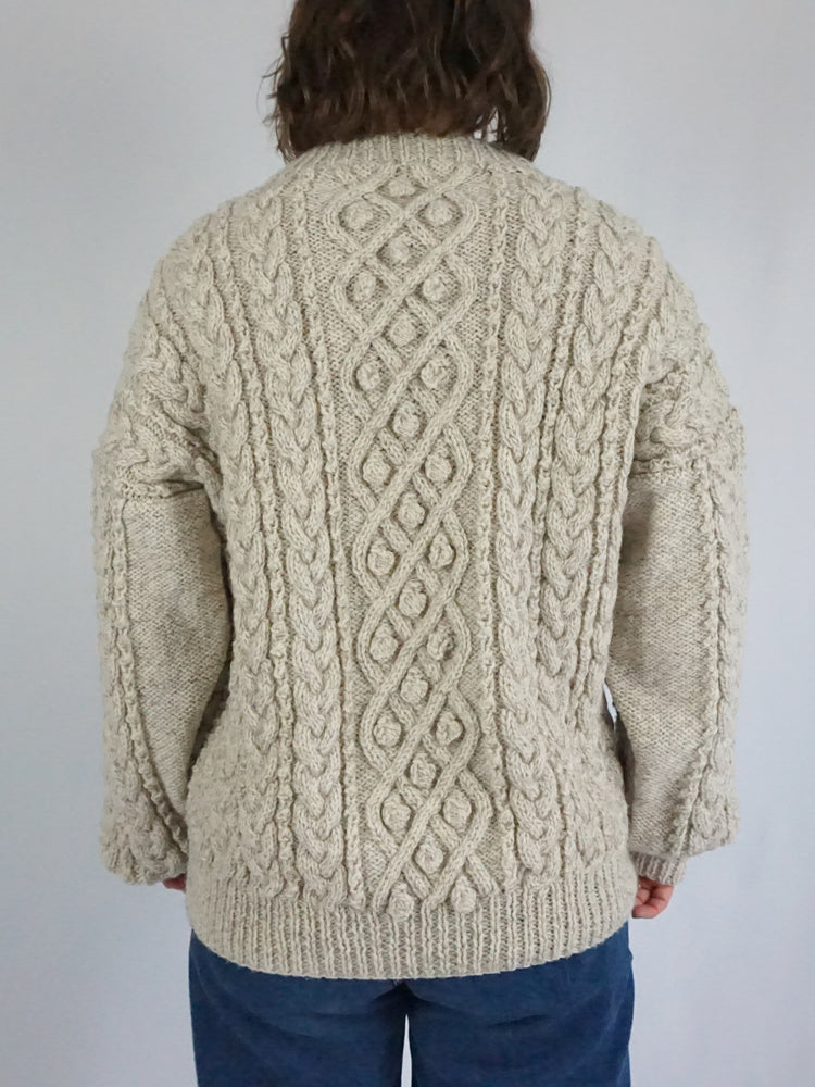 Chunky Aran Knitted Jumper - XL
