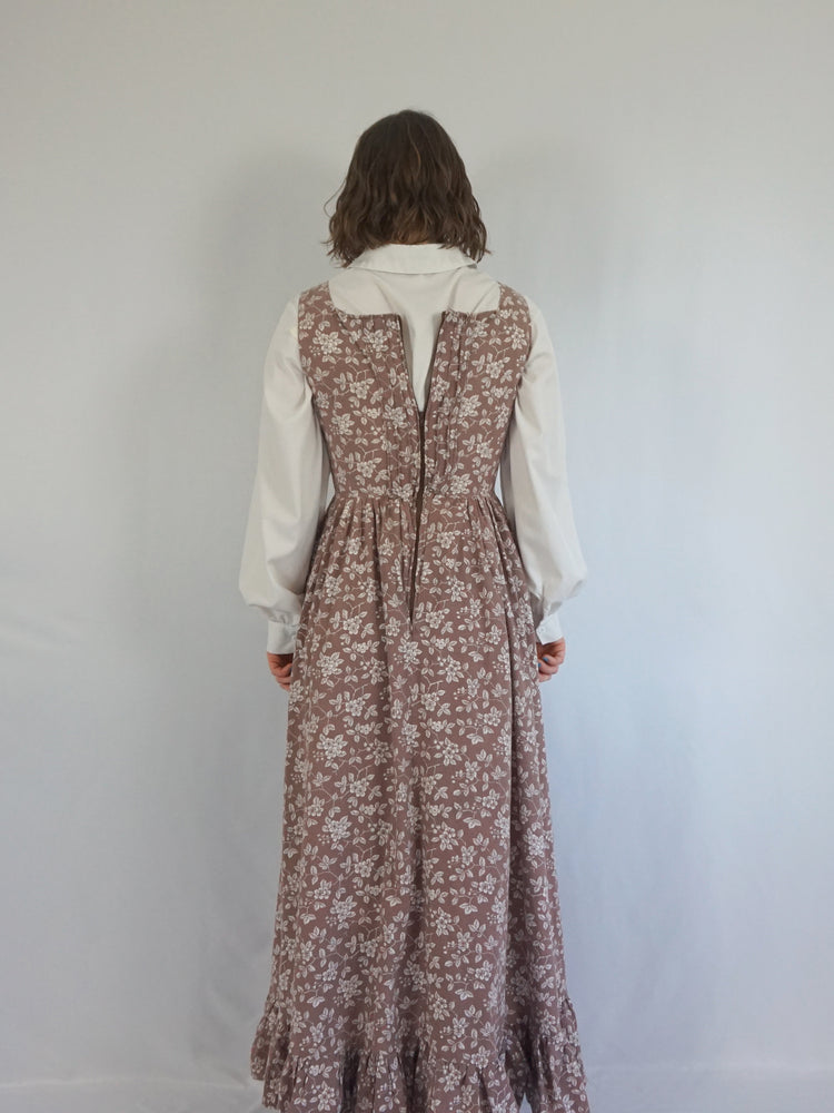 Laura Ashley Brown Pinafore Dress - S