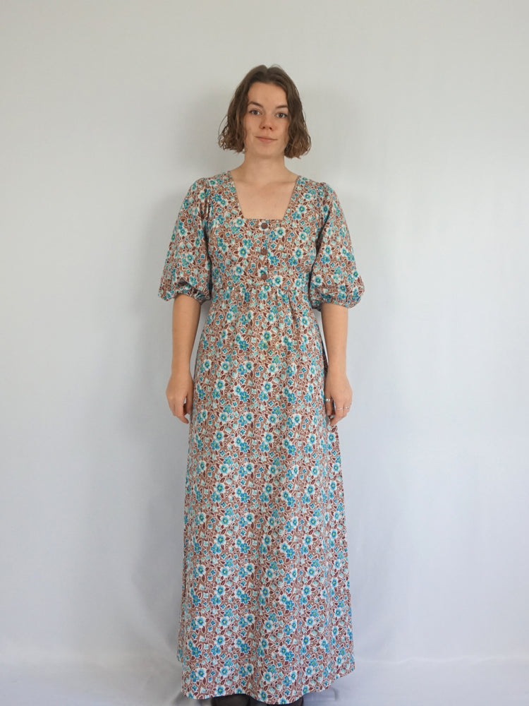 St Michael Floral Cotton Dress - M