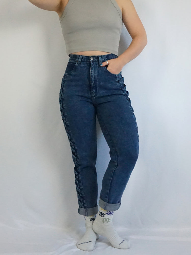 Zigzag Side Skinny Jeans - 26"