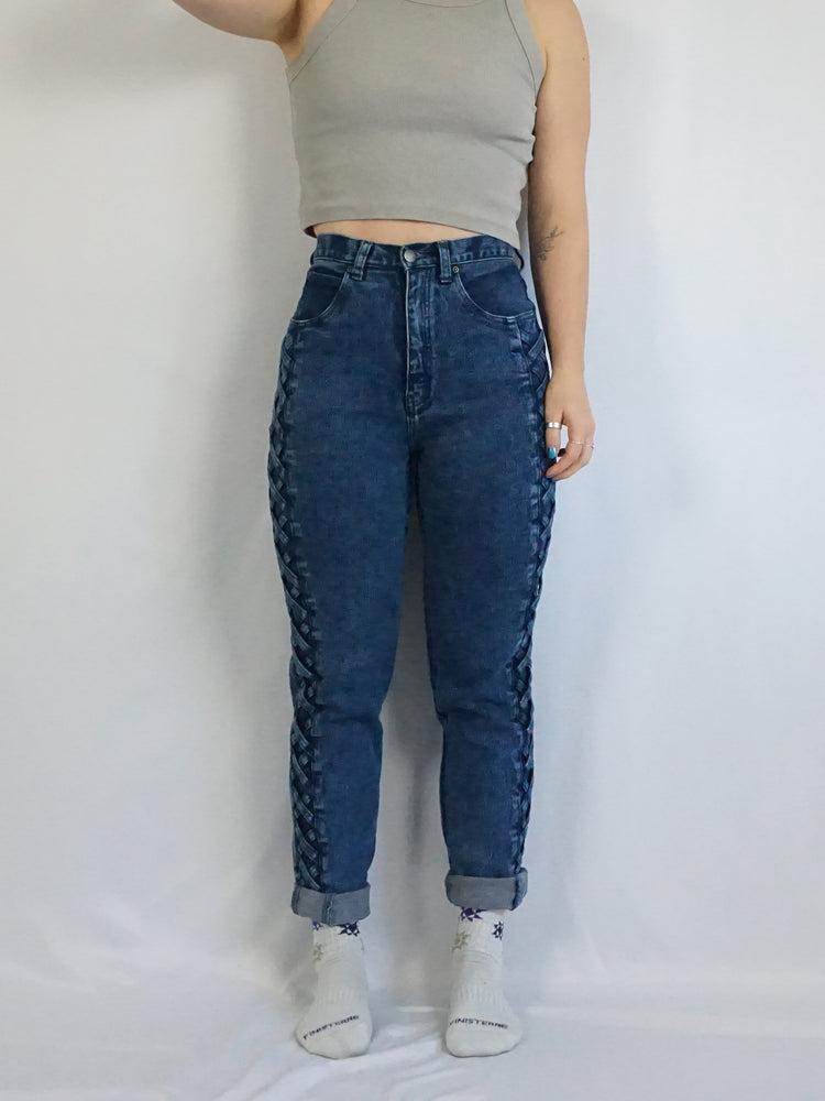 Zigzag Side Skinny Jeans - 26"