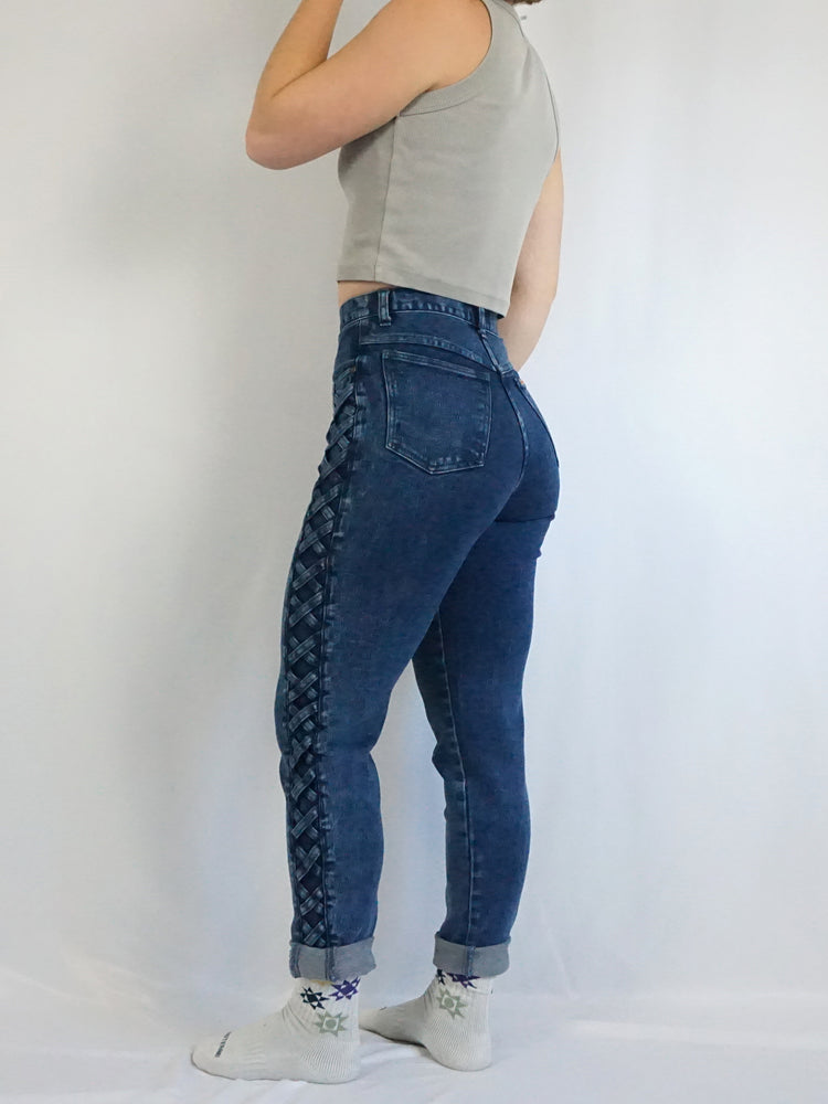 Zigzag Side Skinny Jeans - 26"