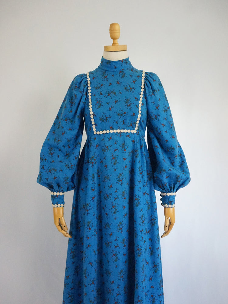 Balloon Sleeve Maxi Dress - XS