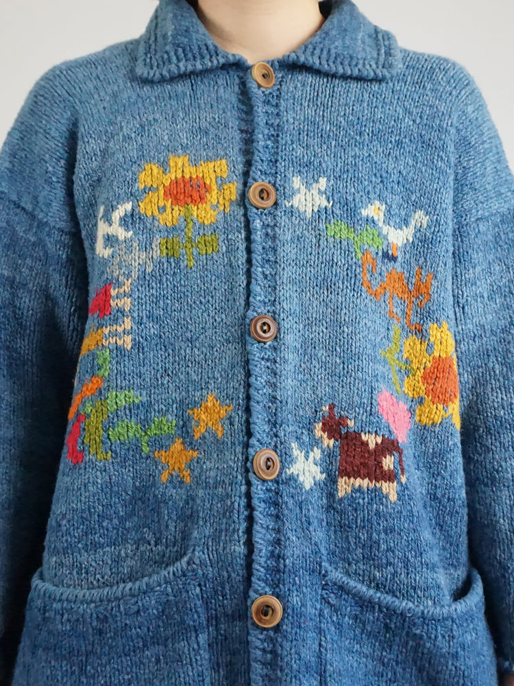 Amano Flower, Star & Animal Jumper - XL