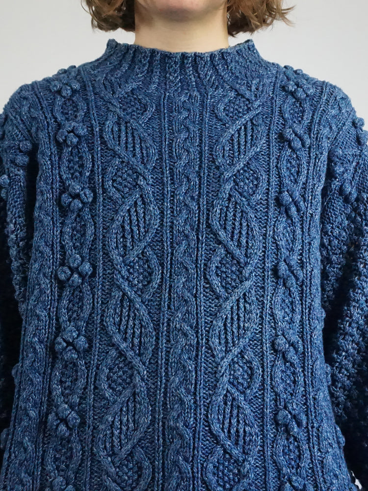 Blue Chunky Cotton Jumper - XL
