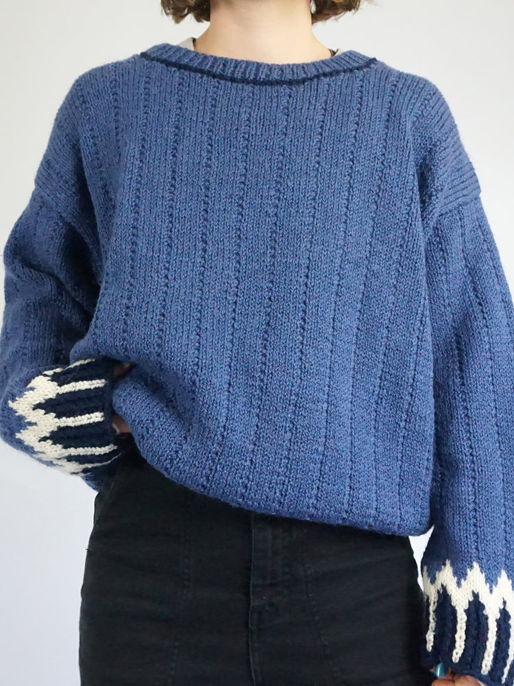 Blue Knitted Jumper - XL